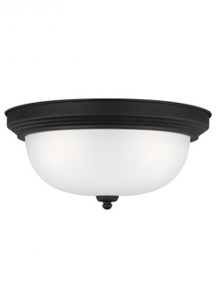 Geary transitional 3-light LED indoor dimmable ceiling flush mount fixture in midnight black finish (38|77065EN3-112)