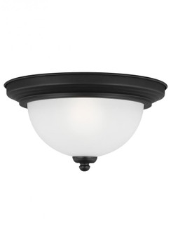 Geary transitional 1-light indoor dimmable ceiling flush mount fixture in midnight black finish with (38|77063-112)