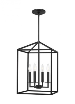 Perryton transitional 4-light LED indoor dimmable small ceiling pendant hanging chandelier light in (38|5215004EN-112)