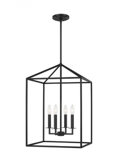 Perryton transitional 4-light LED indoor dimmable medium ceiling pendant hanging chandelier light in (38|5115004EN-112)