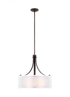 Elmwood Park traditional 3-light LED indoor dimmable ceiling pendant hanging chandelier pendant ligh (38|6537303EN3-710)