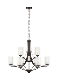 Elmwood Park traditional 9-light indoor dimmable ceiling chandelier pendant light in bronze finish w (38|3137309-710)