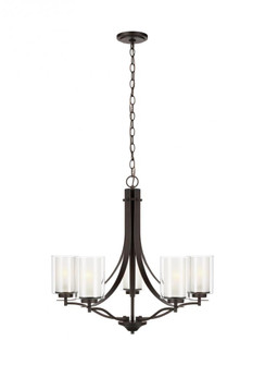 Elmwood Park traditional 5-light LED indoor dimmable ceiling chandelier pendant light in bronze fini (38|3137305EN3-710)