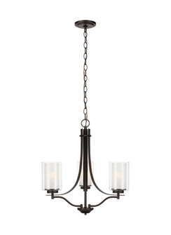 Elmwood Park traditional 3-light LED indoor dimmable ceiling chandelier pendant light in bronze fini (38|3137303EN3-710)