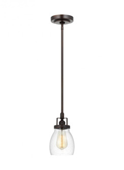 Belton transitional 1-light indoor dimmable ceiling hanging single pendant light in bronze finish wi (38|6114501-710)