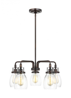 Belton transitional 5-light indoor dimmable ceiling chandelier pendant light in bronze finish with c (38|3114505-710)