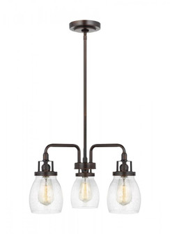 Belton transitional 3-light indoor dimmable ceiling chandelier pendant light in bronze finish with c (38|3114503-710)