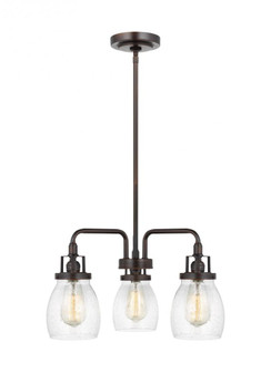 Belton transitional 3-light indoor dimmable ceiling chandelier pendant light in bronze finish with c (38|3114503-710)