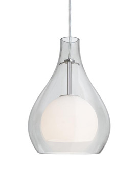 Besa, Elle 11 Cord Pendant, Clear, Satin Nickel Finish, 1x9W LED (127|1JC-ELLE11CL-LED-SN)