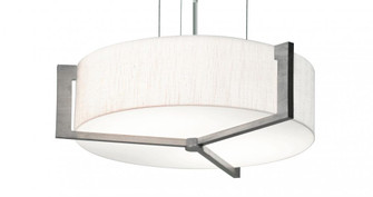 Apex 21'' LED Pendant - Weathered Grey Finish - Linen White Shade (1|APP1932LAJUDWG-LW)