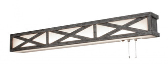 Scott - 38'' Over Bed Light Fixture - Distressed Grey Finish - White Acrylic Shade (1|SCTB3840L30ENDG)