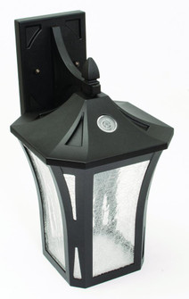 Stratford - Wall Sconce - Black Finish - Clear Crackle Glass (1|SATW091508L30ENBK)
