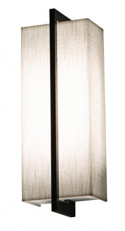 Apex LED Sconce - Espresso Finish - Linen White Shade (1|APS051314LAJUDES-LW)