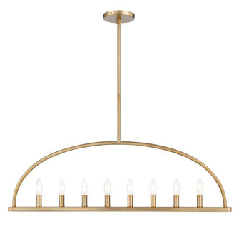 Abbott 8 Light Vibrant Gold Linear Chandelier (205|ABB-3007-VG)