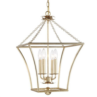 Broche 4 Light Antique Gold Mini Chandelier (205|516-GA)