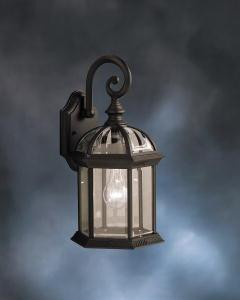 Barrie 15.5'' 1 Light Outdoor Wall Light with Clear Beveled Glass in Black (10687|9735BK)