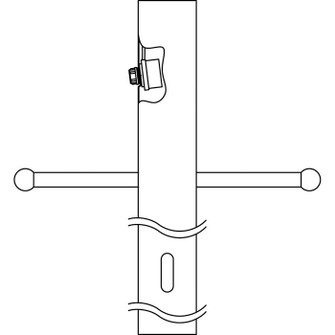 Post w/Int Photocell & Ladder (10687|9502BK)