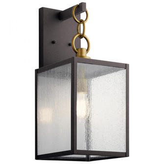 Lahden 21.75'' 1 Light Outdoor Wall Light with Clear Seeded Glass in Weathered Zinc (10687|59007WZC)