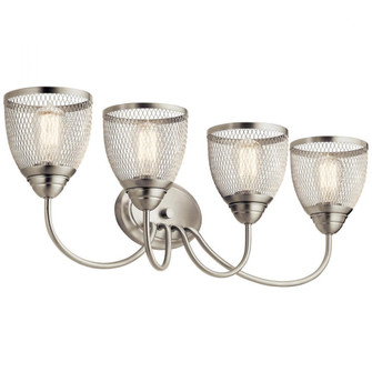 Voclain 32'' 4 Light Vanity Light with Mesh Shade in Brushed Nickel (10687|55044NI)