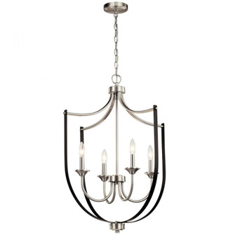 Tula™ 4 Light Foyer Chandelier Brushed Nickel (10687|52279NI)