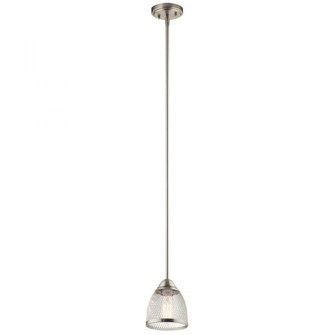 Voclain 7.75'' 1 Light Mini Pendant with Mesh Shade in Brushed Nickel (10687|52272NI)