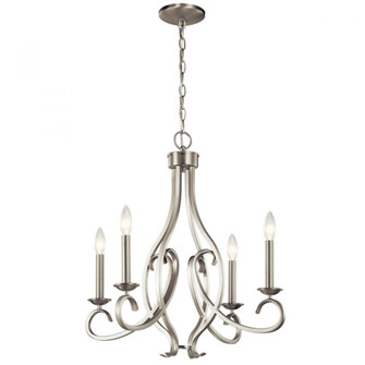 Ania 4 Light Chandelier Brushed Nickel (10687|52239NI)