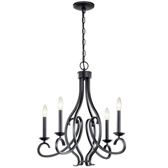 Ania 4 Light Chandelier Black (10687|52239BK)