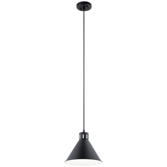 Zailey 9.5'' 1 Light Pendant in Black (10687|52176BK)