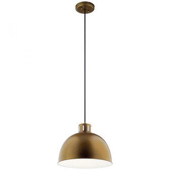 Zailey 12.5'' 1 Light Pendant in Natural Brass (10687|52153NBR)