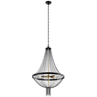 Alexia 39.5'' 5 Light Chandelier with Crystal Beads in Textured Black (10687|52047BKT)