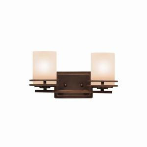 Hendrik 14.5'' 2 Light Vanity Light with Light Umber Etched Glass Olde Bronze (10687|5077OZ)