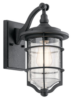 Royal Marine 13.25'' 1 Light Outdoor Wall Light with Clear Seeded Glass in Distressed Black (10687|49126DBK)