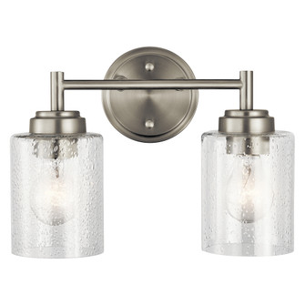 Winslow 12.75'' 2 Light Vanity Light with Clear Seeded Glass in Brushed Nickel (10687|45885NI)