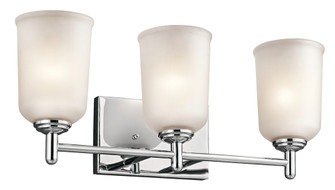 Shailene 21'' 3 Light Vanity Light with Satin Etched Glass in Chrome (10687|45574CH)