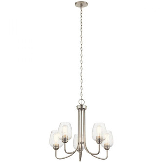 Valserrano 5 Light Chandelier Seeded Glass Brushed Nickel (10687|44377NICS)