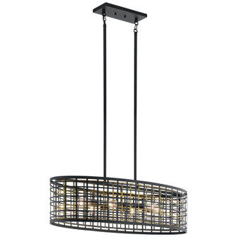 Oval Chandelier/Pendant 6Lt (10687|44077BK)