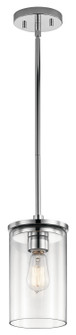 Crosby 10.75'' 1 Light Mini Pendant with Clear Glass Chrome (10687|43996CH)