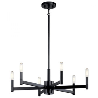 Erzo 6 Light Chandelier Black (10687|43859BK)