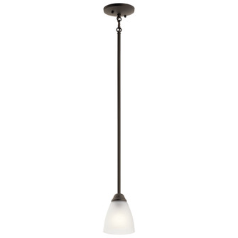 Jolie 18'' 1 Light Mini Pendant with Satin Etched Glass in Olde Bronze (10687|43640OZ)
