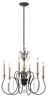 Kimblewick™ 6 Light Chandelier Weathered Zinc (10687|43617WZC)