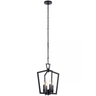 Abbotswell 19 inch 4 Light Pendant in Black (10687|43498BK)