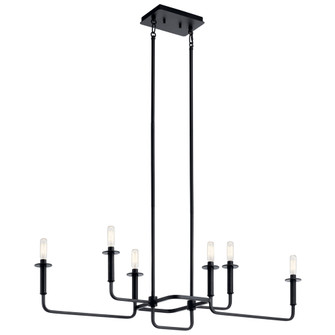 Alden 17.5'' Linear Chandelier in Black (10687|43362BK)
