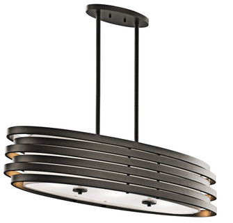 Roswell 7.75 inch 3 Light Oval Chandelier with Satin Etched Glass and Brushed Nickel finish (10687|43303NI)