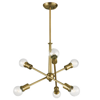 Armstrong 27.75'' 6 Light Chandelier in Natural Brass (10687|43095NBR)