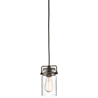 Brinley 7.75'' 1 Light Mini Pendant with Clear Glass Olde Bronze (10687|42878OZ)
