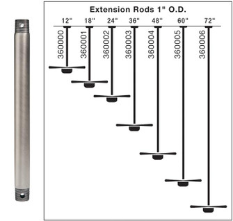 Fan Down Rod 18 Inch (10687|360001WH)
