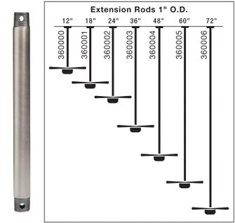 Fan Down Rod 12 Inch (10 pack) (10687|360000BAB)