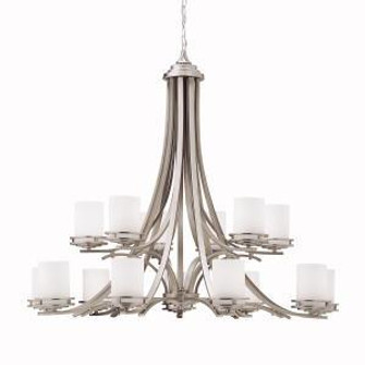 Hendrik 15 36'' Light Chandelier with Satin Etched Cased Opal Glass Brushed Nickel (10687|1675NI)