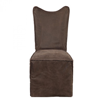 Uttermost Delroy Armless Chairs, Chocolate, Set Of 2 (85|23469-2)