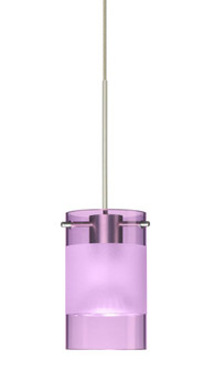 Besa Pendant Scope Satin Nickel Amethyst/Frost 1x5W LED (127|XP-6524EA-LED-SN)